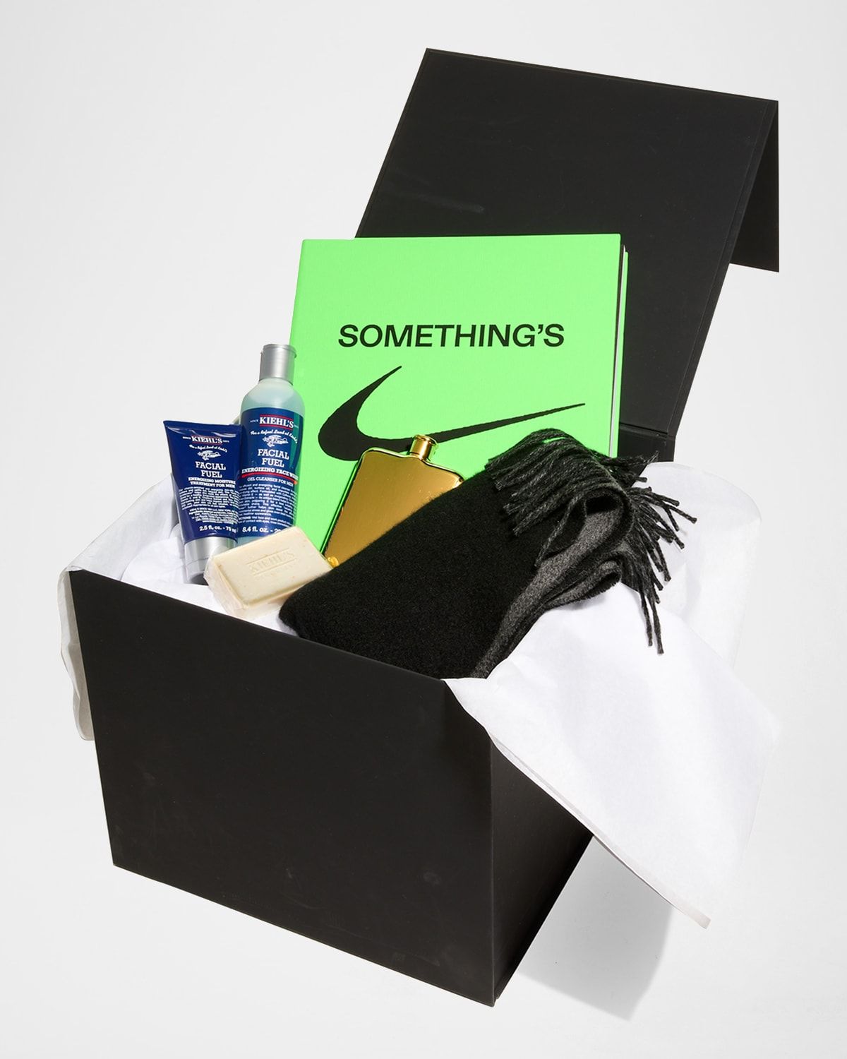 Virgil Abloh Nike Icons Book, Kiehls Men & apos;s Facial Set, Flask and Scarf Gift Box Set
