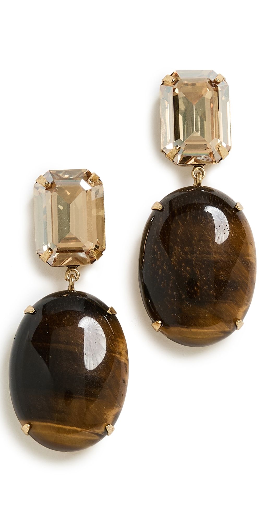 Jennifer Behr Xiomara Earrings Tigers Eye One Size