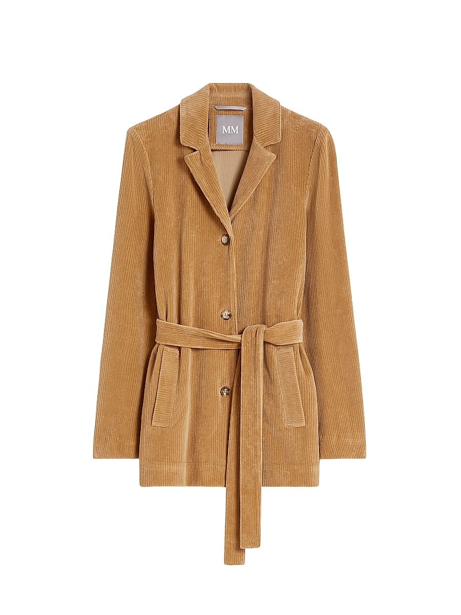 Women's Rib Knit Jersey Jacket - Camel - Size XL