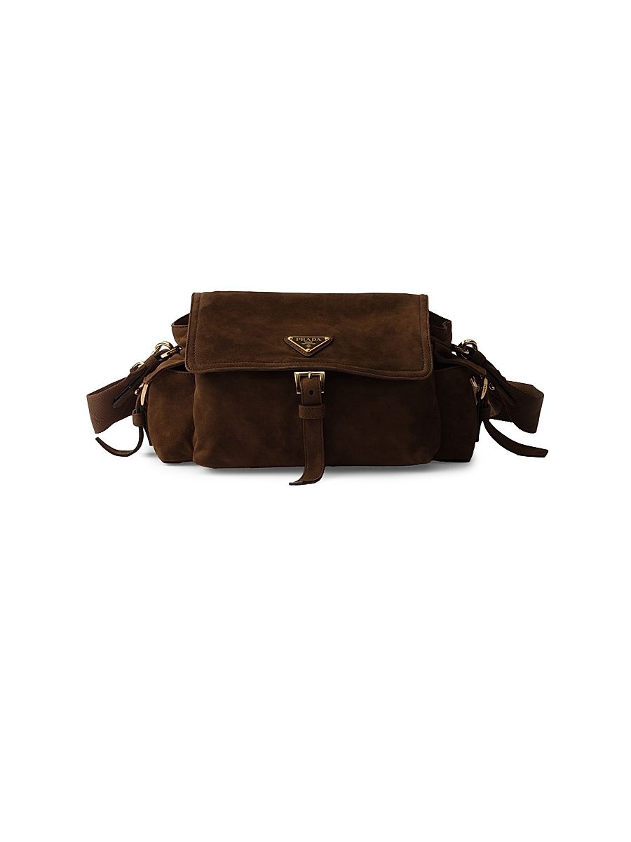 Women's Explore Medium Suede Shoulder Bag - Brown