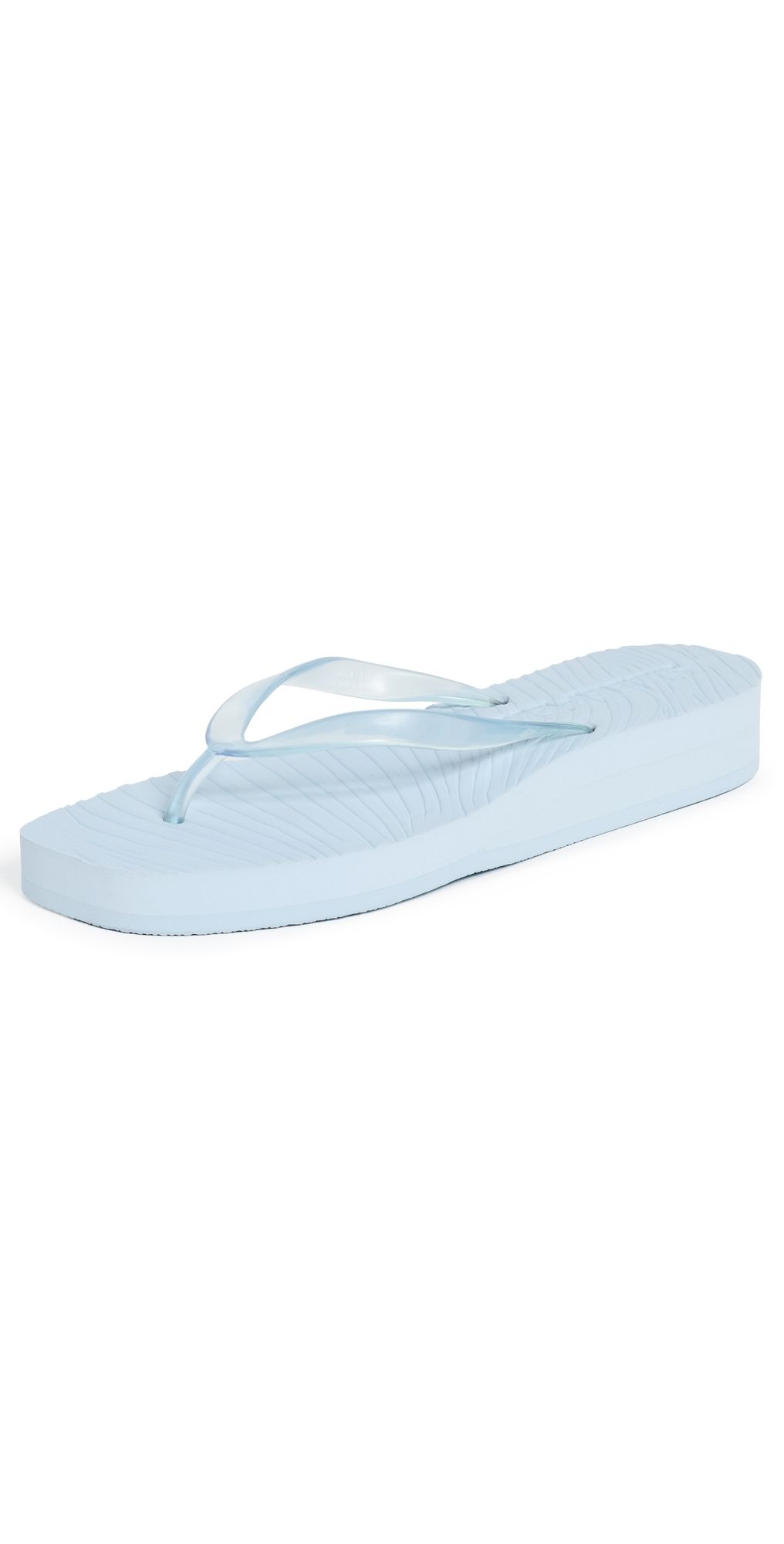 SLEEPERS Platform Transparent Flip Flops Angel Blue Transparent 36