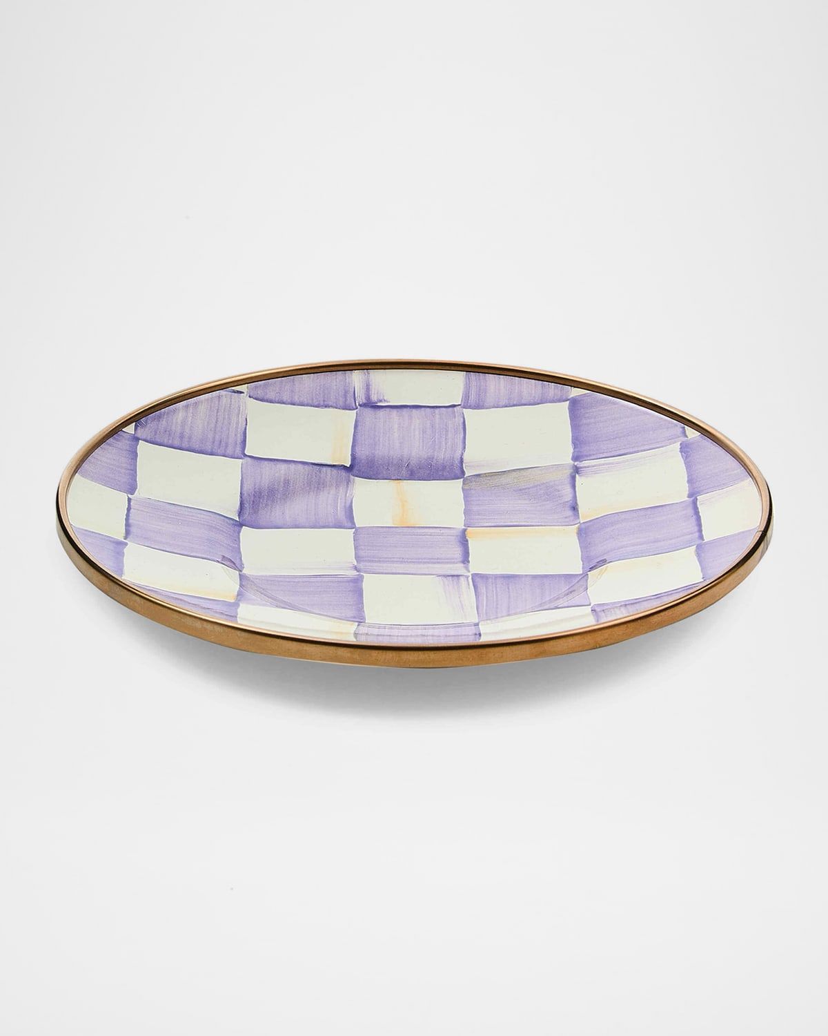Violet Check Saucer