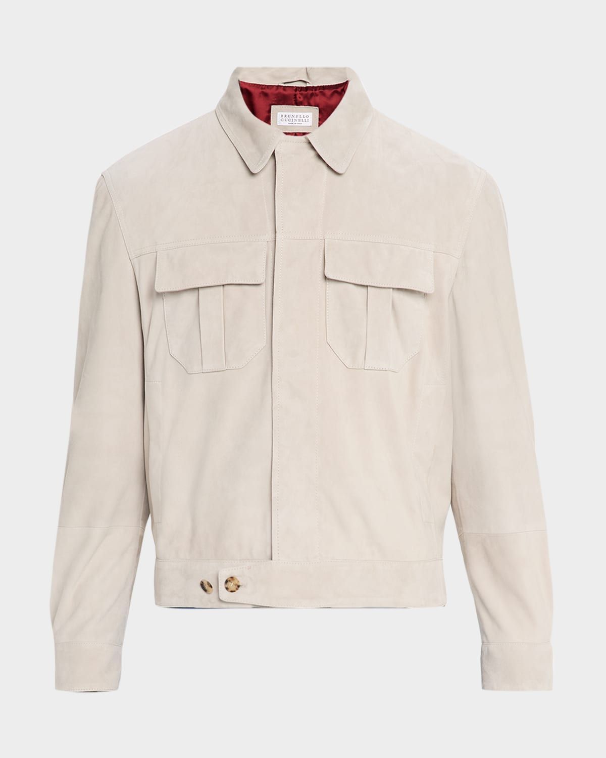 Men & apos;s Suede Modern-Fit Shirt Jacket