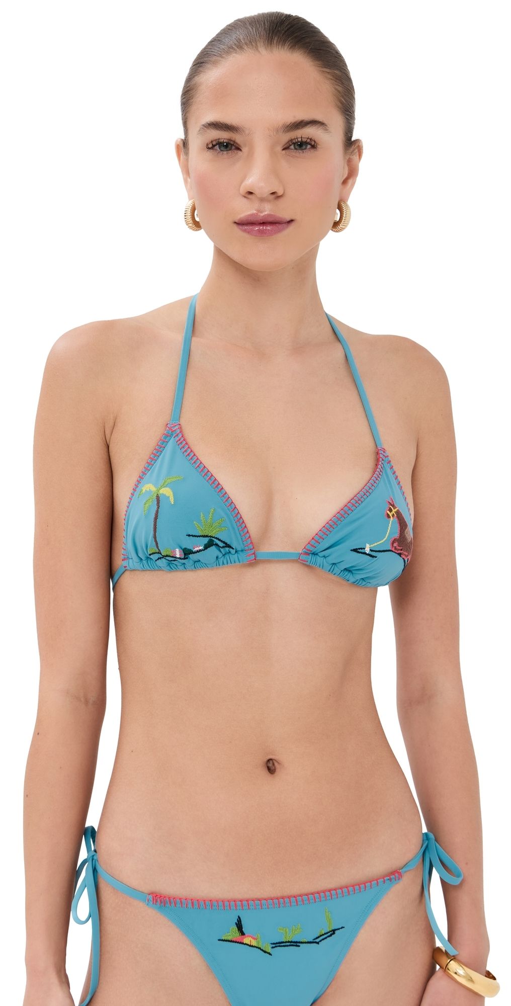 STAUD Lido Bikini Top RIVIERA COVE XS