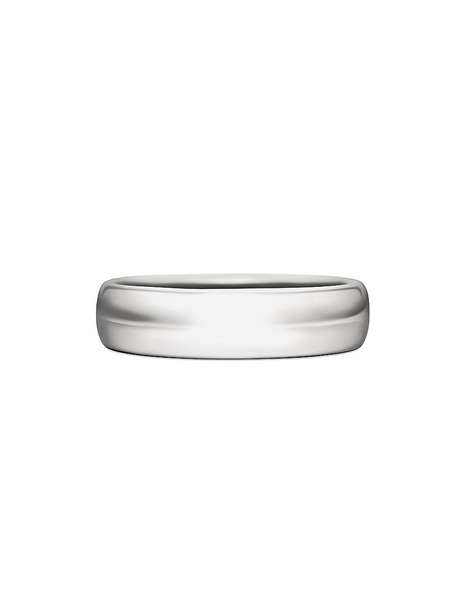 Men's DY Classic Band Ring In Platinum, 6mm - Silver - Size 11