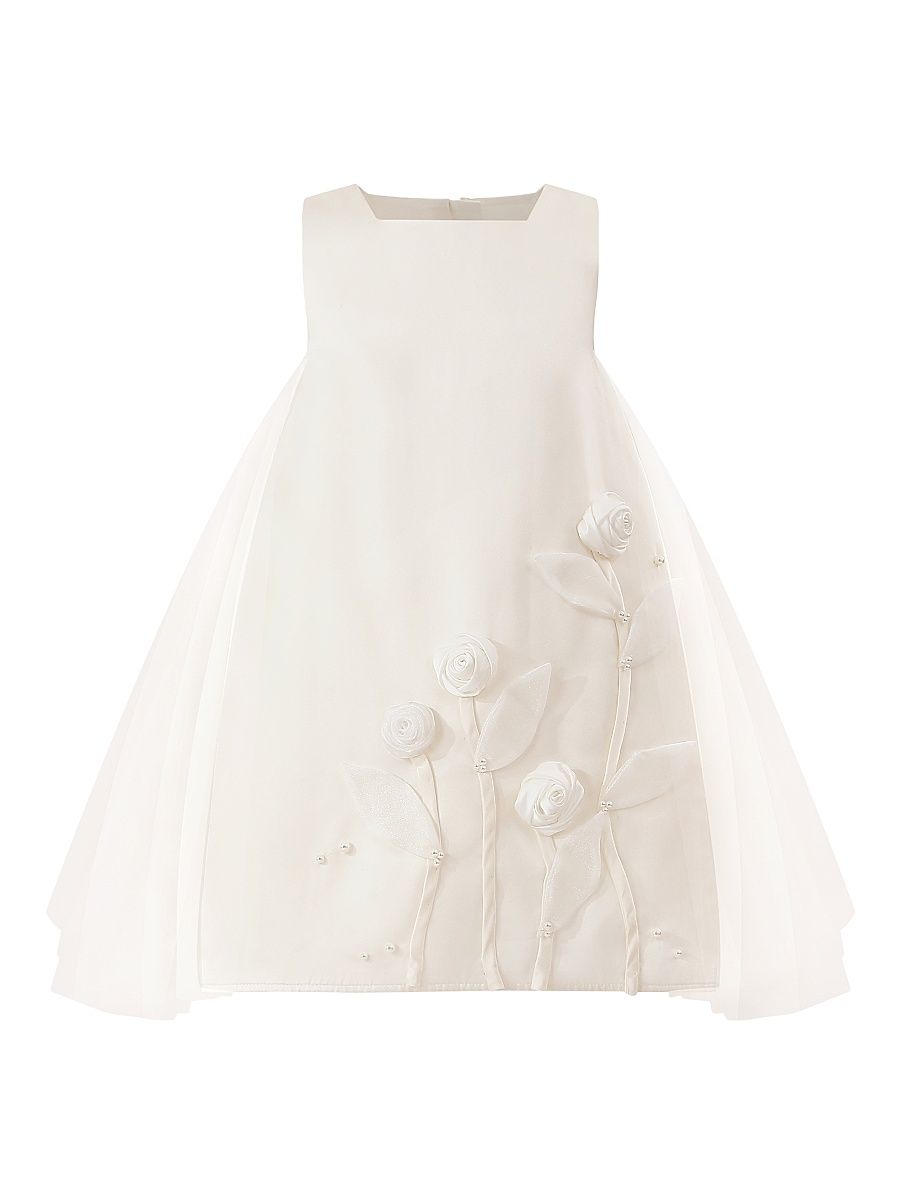 Little Girl's & Baby Girl's Valmonta Dress - White - Size 9 Months