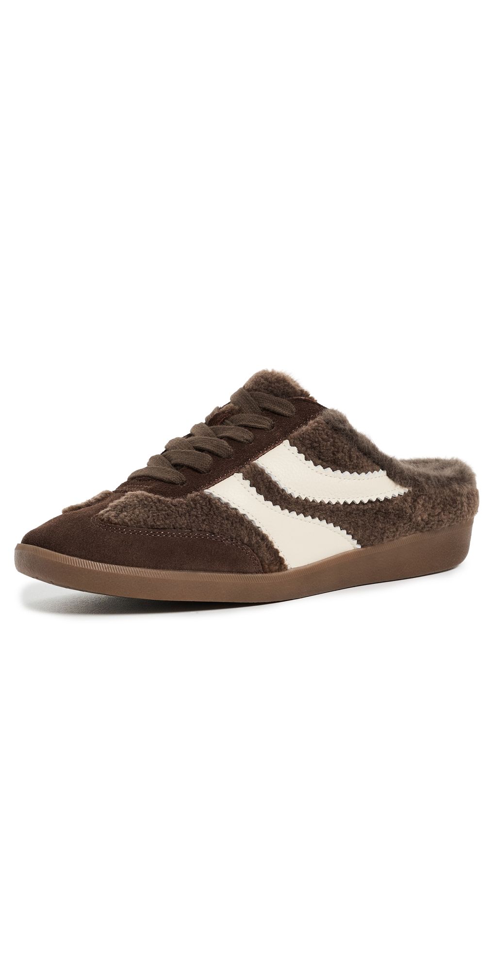 Dolce Vita Merit Plush Mule Sneakers Dark Brown Plush 10