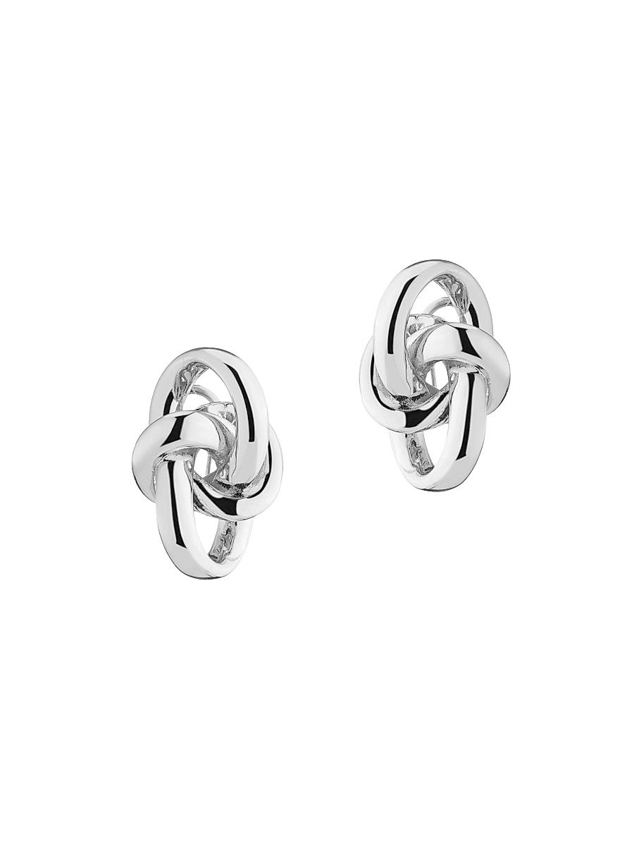 Women's Ascher Knot Stud Earrings - Silver