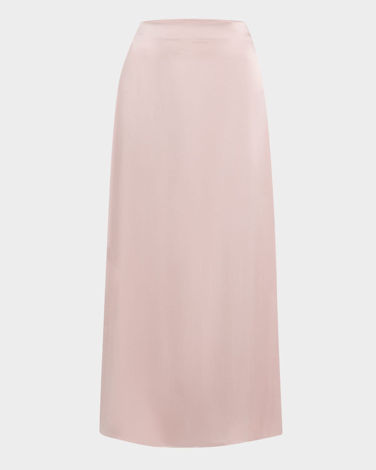 Angelo Straight Satin Midi Skirt