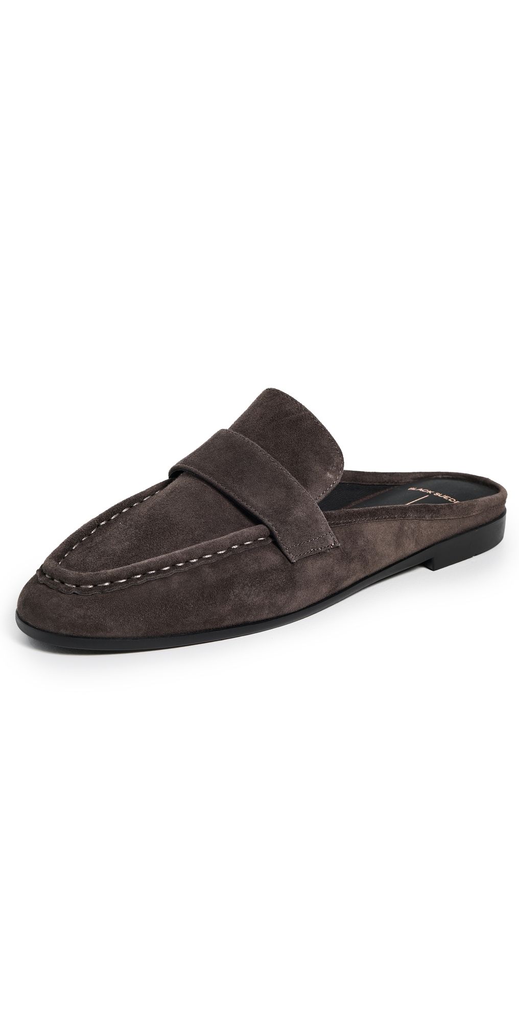 Black Suede Studio Gabby Loafers Hot Fudge Suede 35