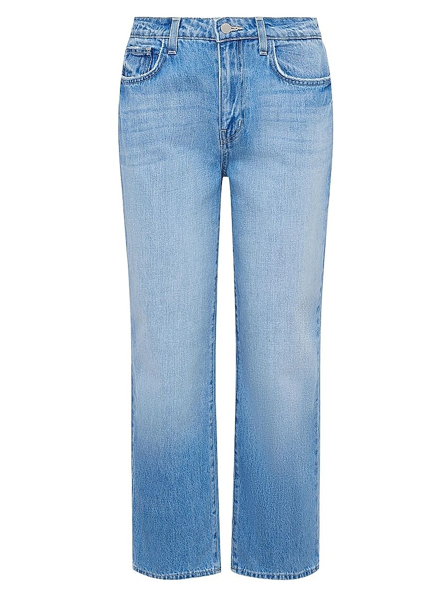 Women's June Crop Wide-Leg Jeans - Light Blue - Size 28