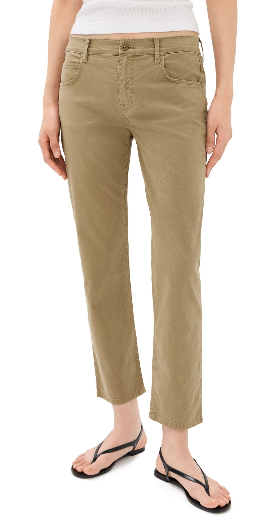 Nili Lotan Lorimer Khaki Pants Vintage Washed/French Khaki 12