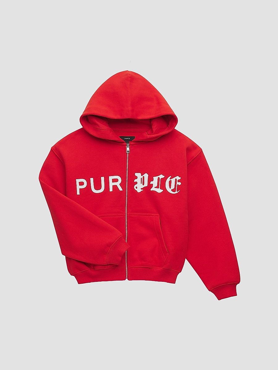 Little Boy's & Boy's Logo Zip-Up Hoodie - Red - Size 4