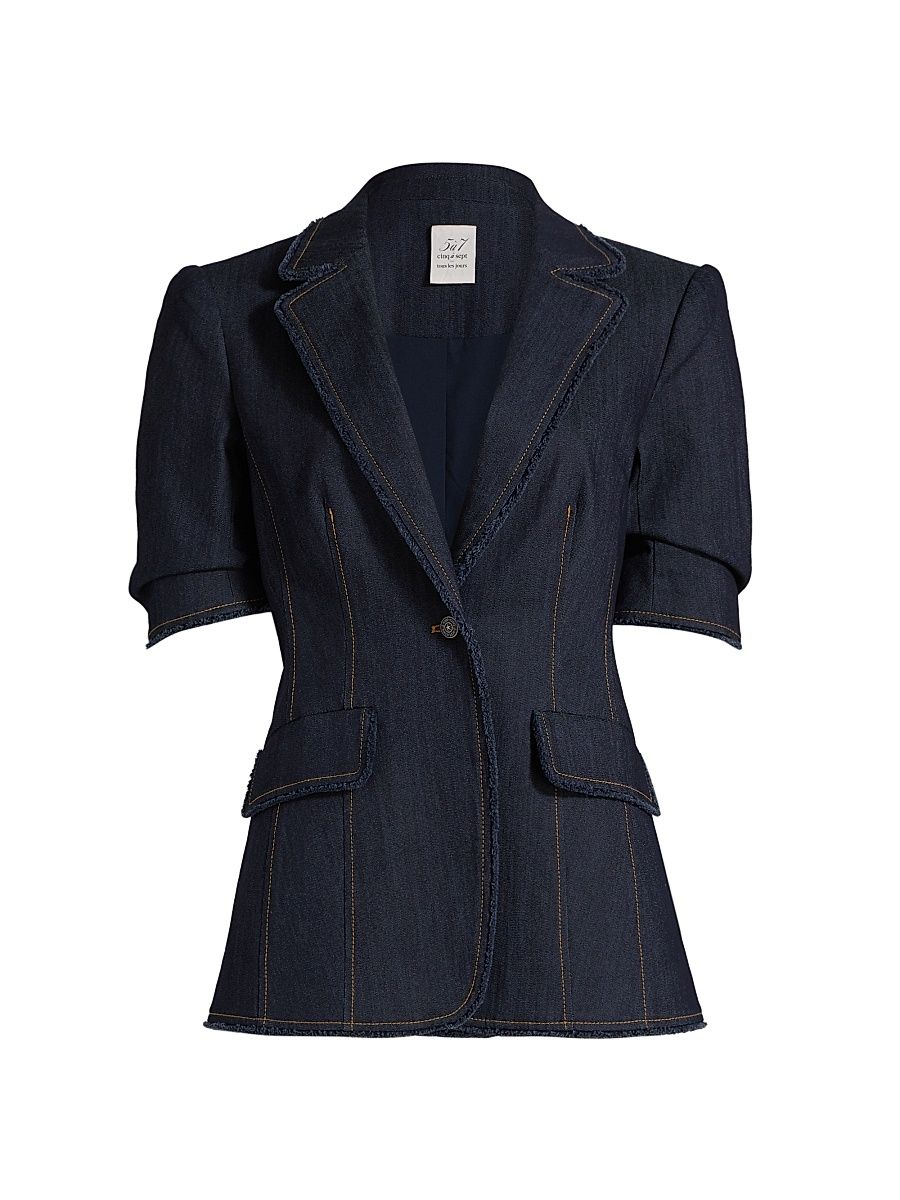 Women's Sallie Short-Sleeve Jacket - Indigo - Size 4