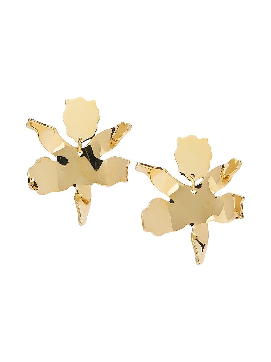 Women's Paper Lily 14K-Gold-Plated Small Drop Earrings - Gold