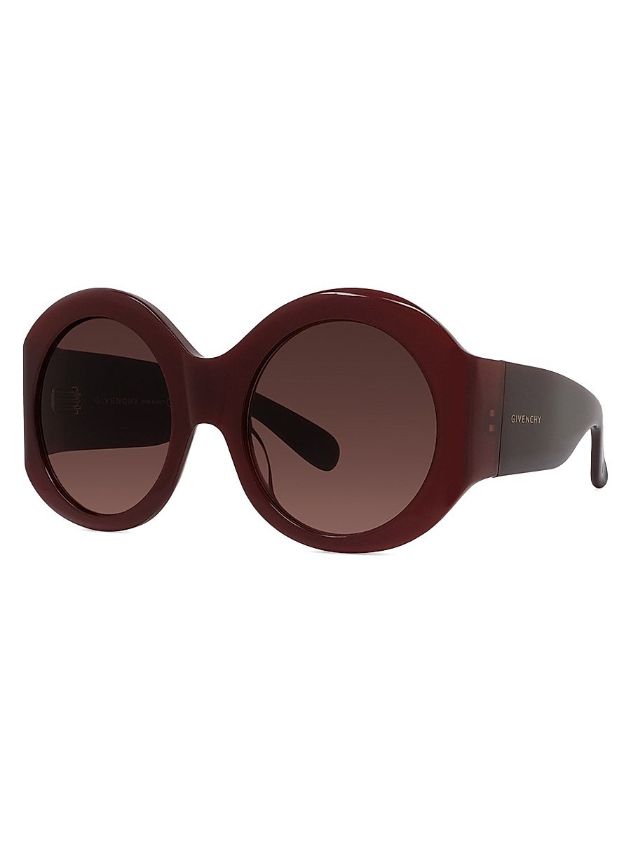 Women's Cocoon 56MM Round Sunglasses - Shiny Bordeaux