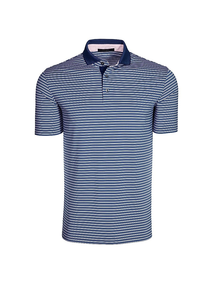 Men's Winoka Striped Polo Shirt - Falcon - Size XL