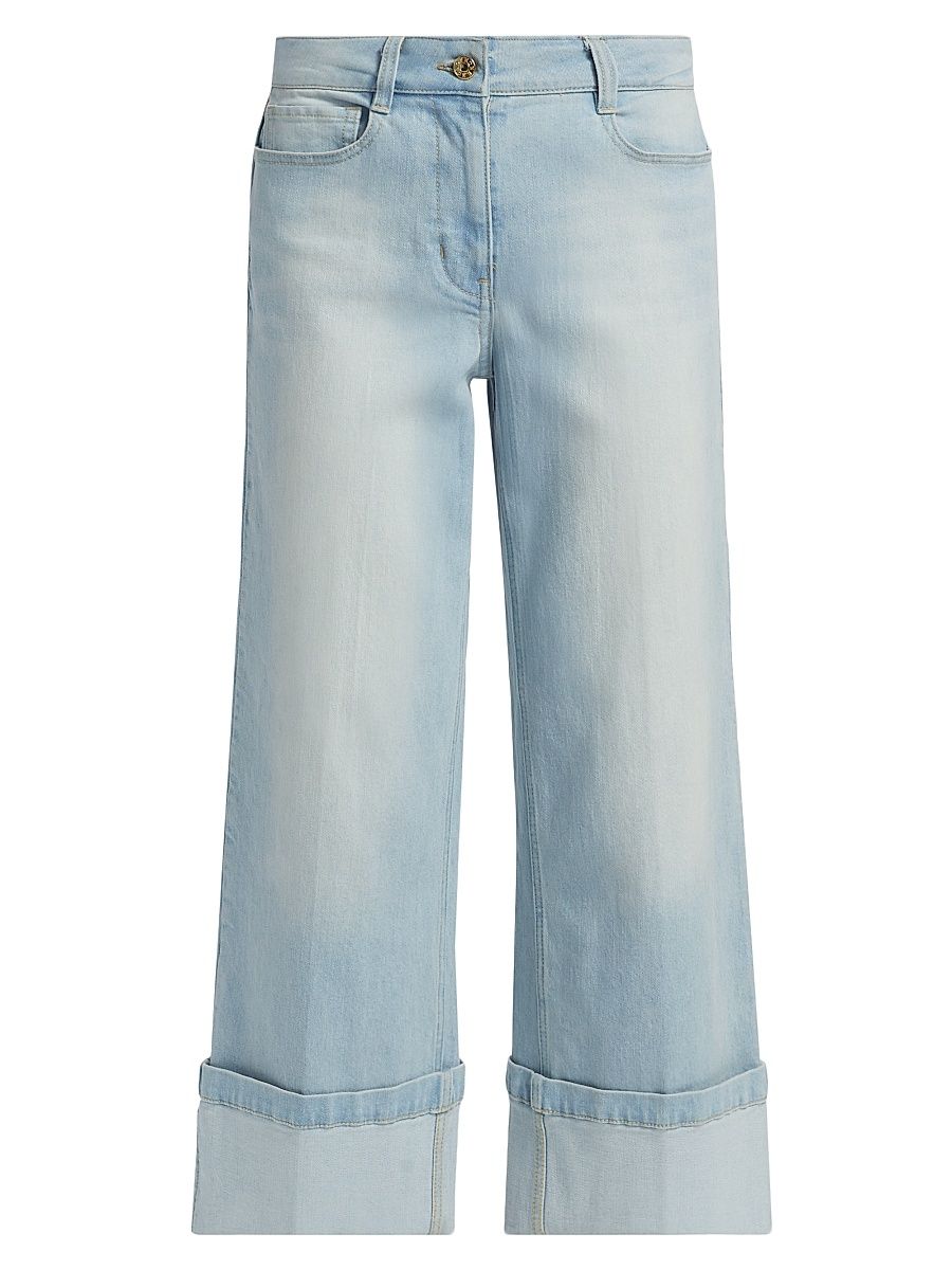 Women's Eros High-Rise Crop Jeans - Sky Blue - Size 32