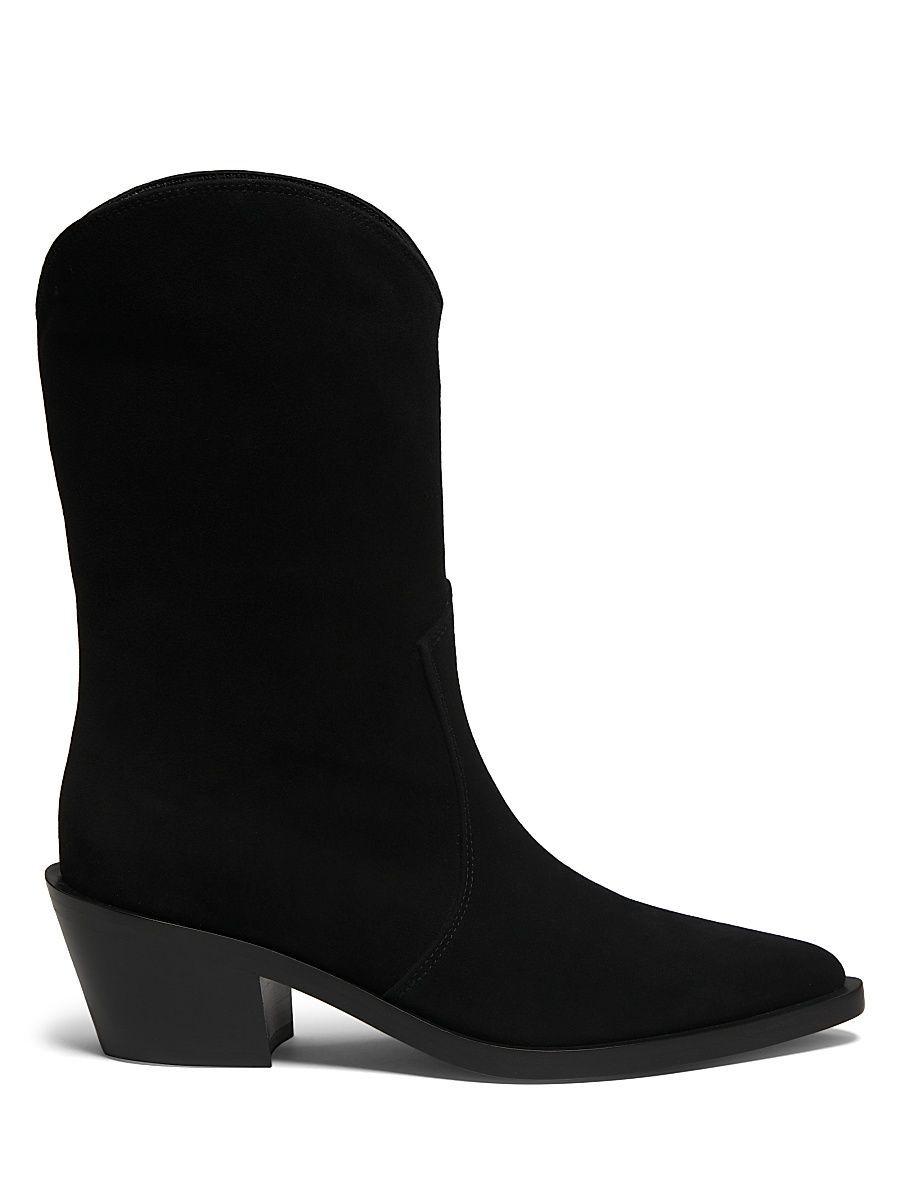 Women's Denver Suede Ankle Boots - Black - Size 7.5