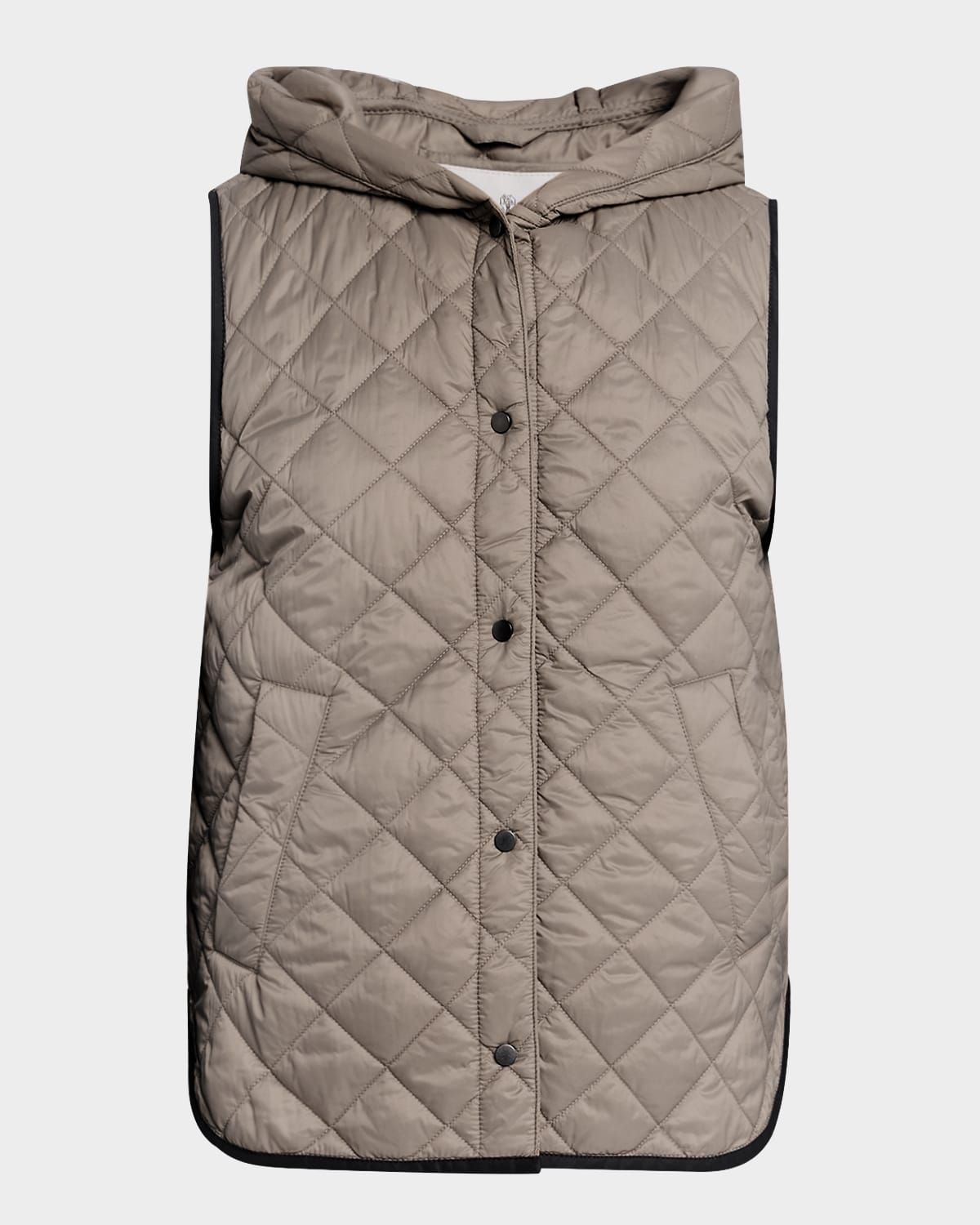 Quilted Nylon Padded Thermal Hooded Vest