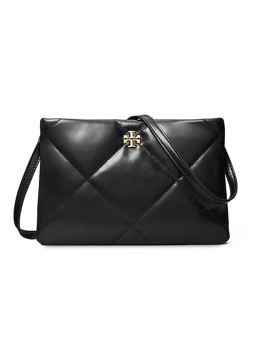 Women's Kira Quilted Leather Crossbody Bag - Black