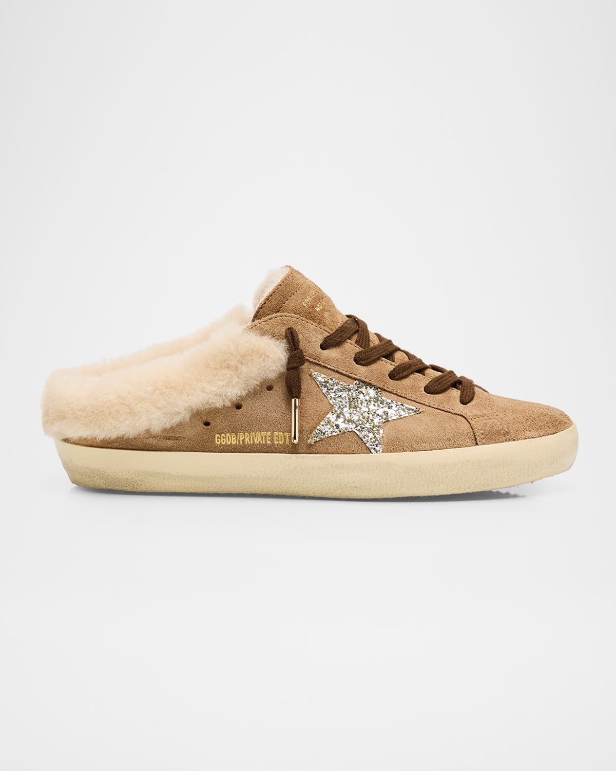 Super-Star Sabot Suede Shearling-Lined Slide Sneakers