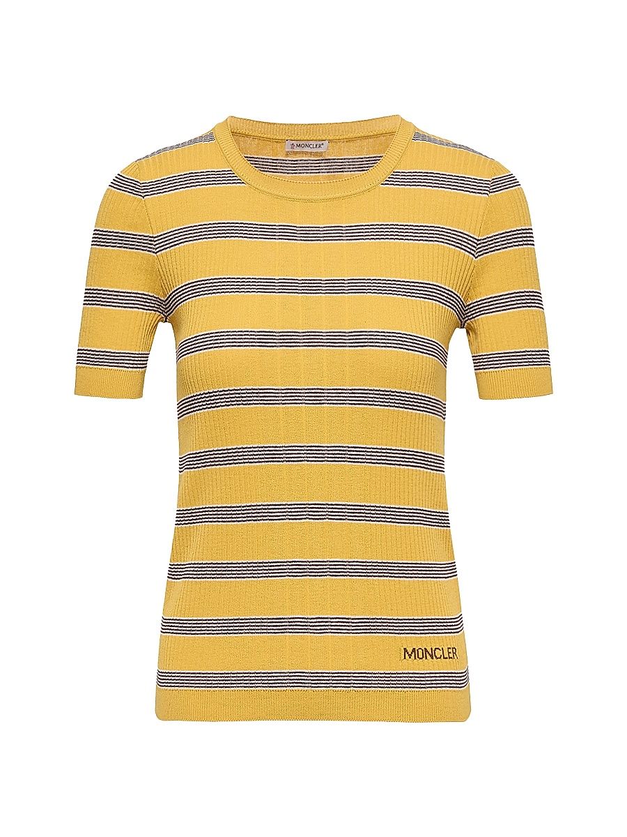 Women's T-Shirt in Cotton - Yellow - Size Medium