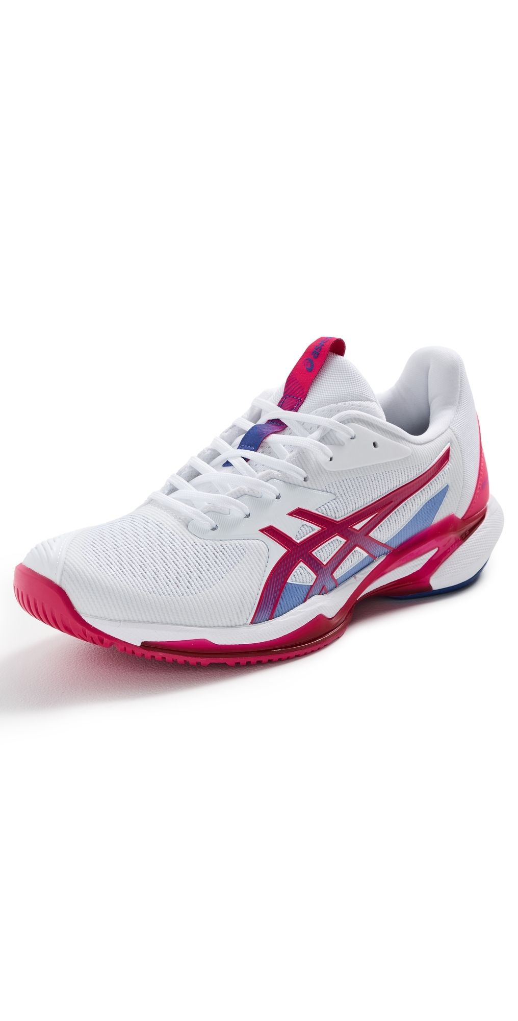 ASICS Solution Speed FF 3 Tennis Sneakers White/Bright Rose 8.5
