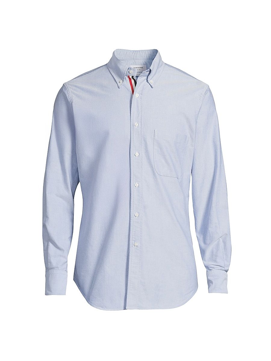 Men's Classic Cotton Oxford Shirt - Light Blue - Size XL