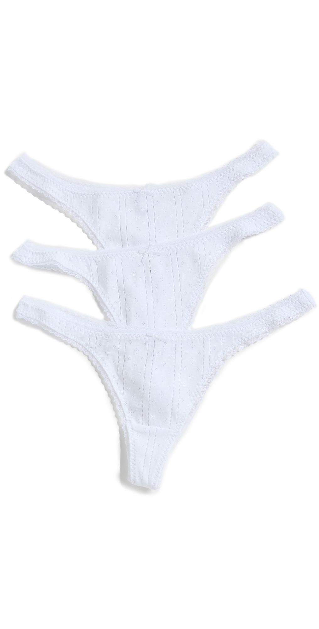 COUCOU The Thong: 3 pack White XS