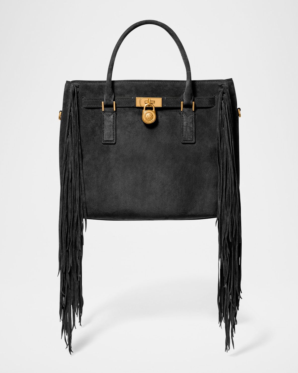 Hamilton Large Fringe Suede Top-Handle Bag