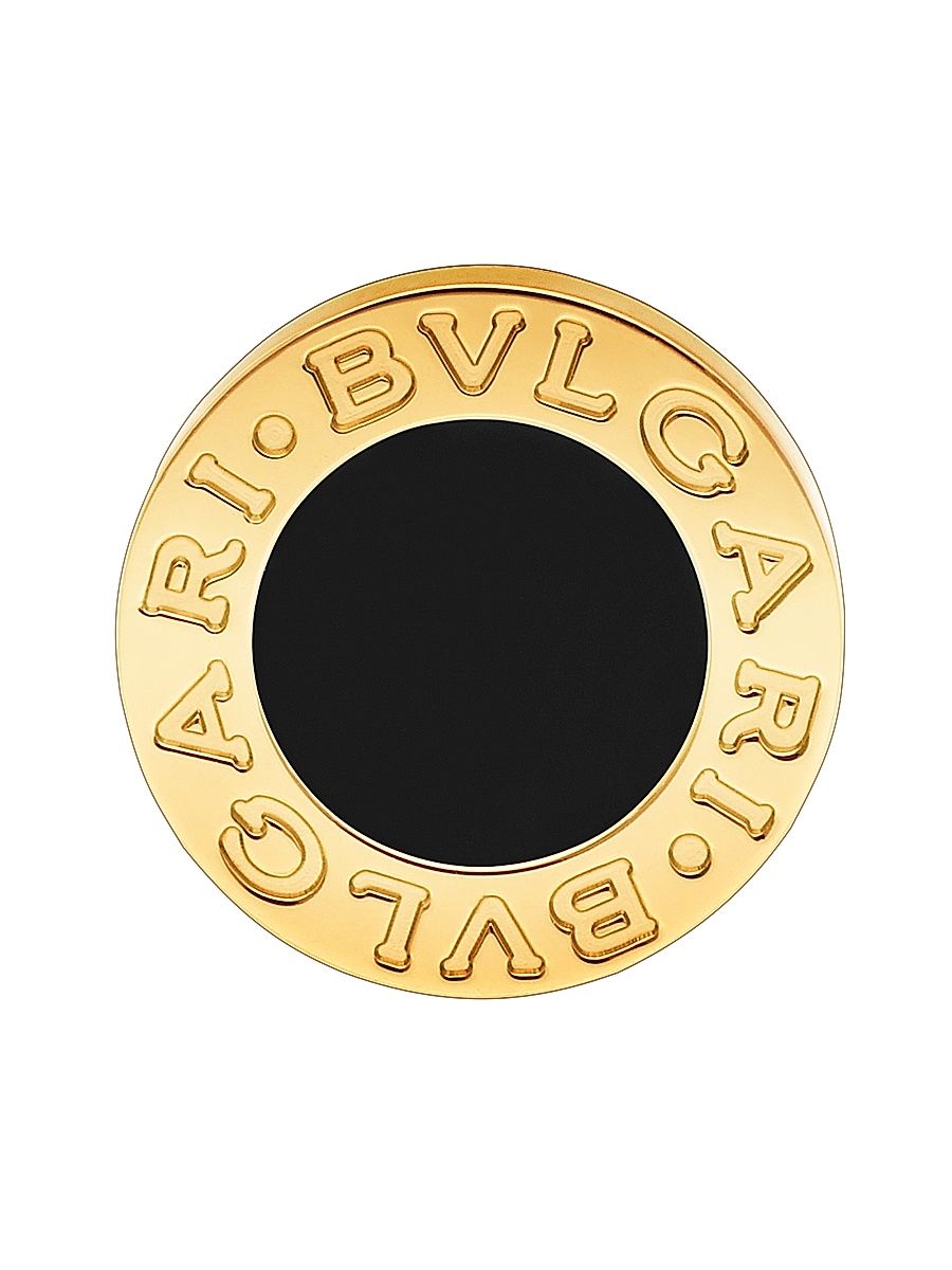 18K Yellow Gold & Onyx Stud Earring - Yellow Gold