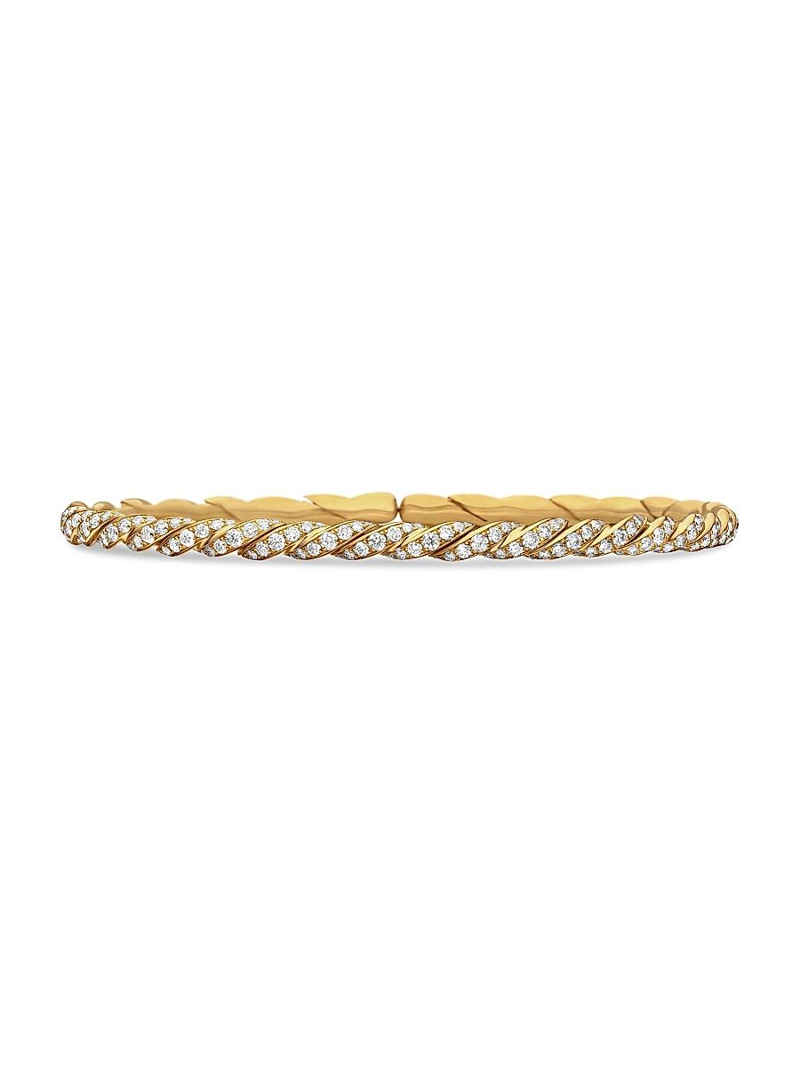 Women's Pavéflex Bracelet in 18K Yellow Gold - Diamond - Size Medium