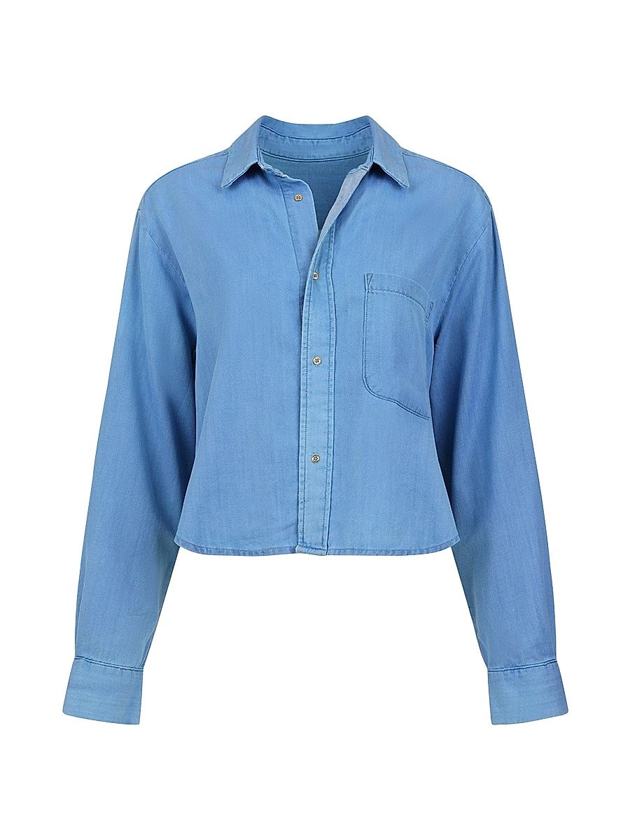 Women's The Belle Classic Denim Shirt - Blue - Size Large