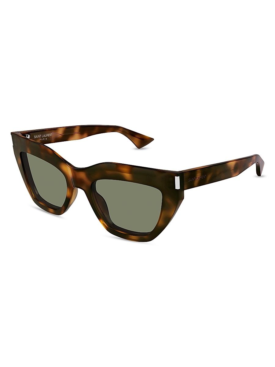 Men's 53MM Square Acetate Sunglasses - Havana Black