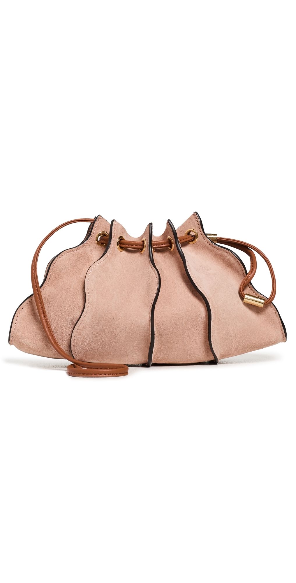 Ulla Johnson Adria Pleated Wave Mini Crossbody Bag Sienna One Size