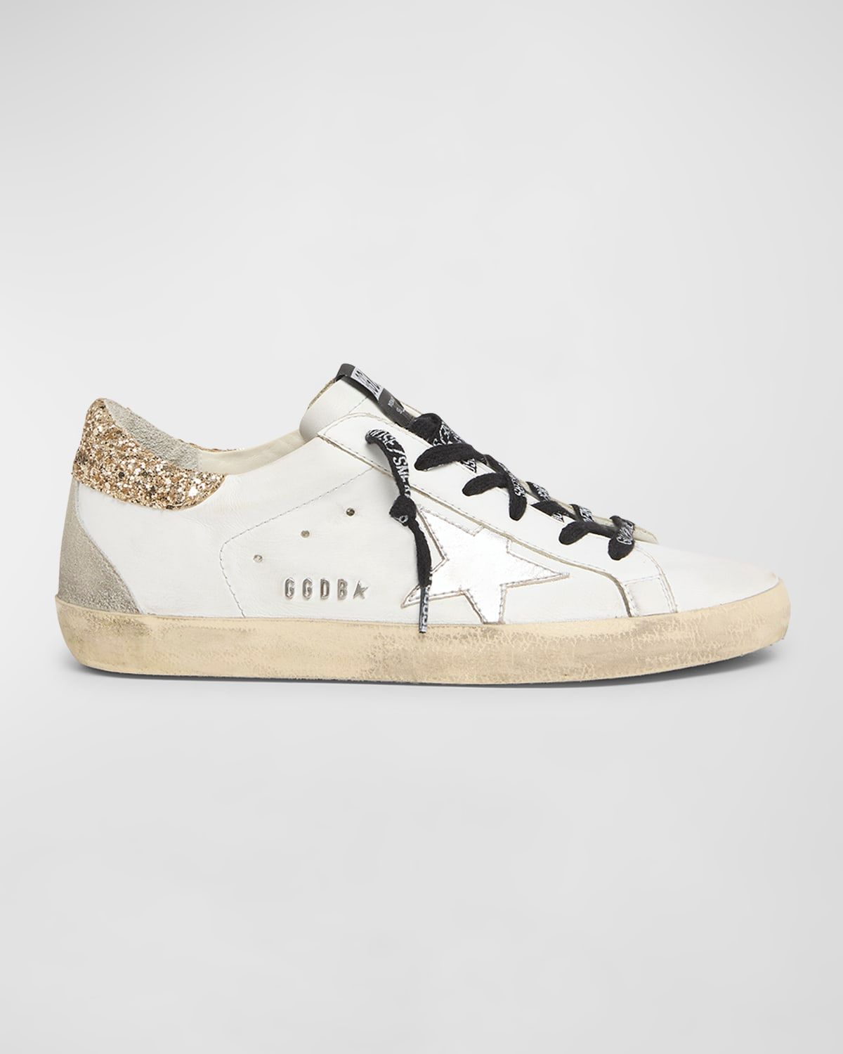 Super-Star Glitter Leather Low-Top Sneakers