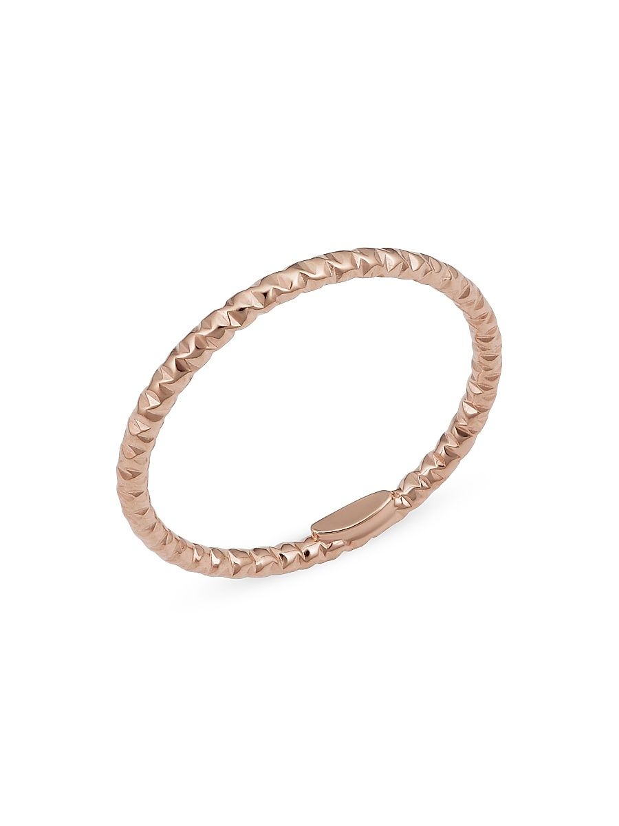 Women's 14K Rose Solid Gold Skyline Ring - Rose Gold - Size 9