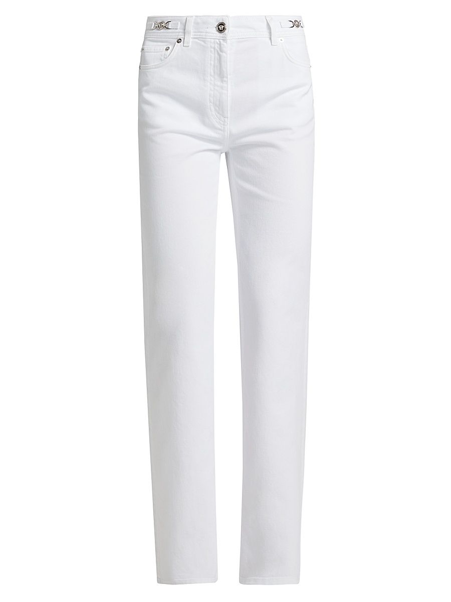 Women's Washed Slim-Fit Jeans - White - Size 31