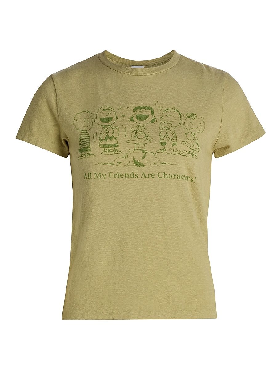Women's Peanuts Characters T-Shirt - Light Cedar - Size Medium
