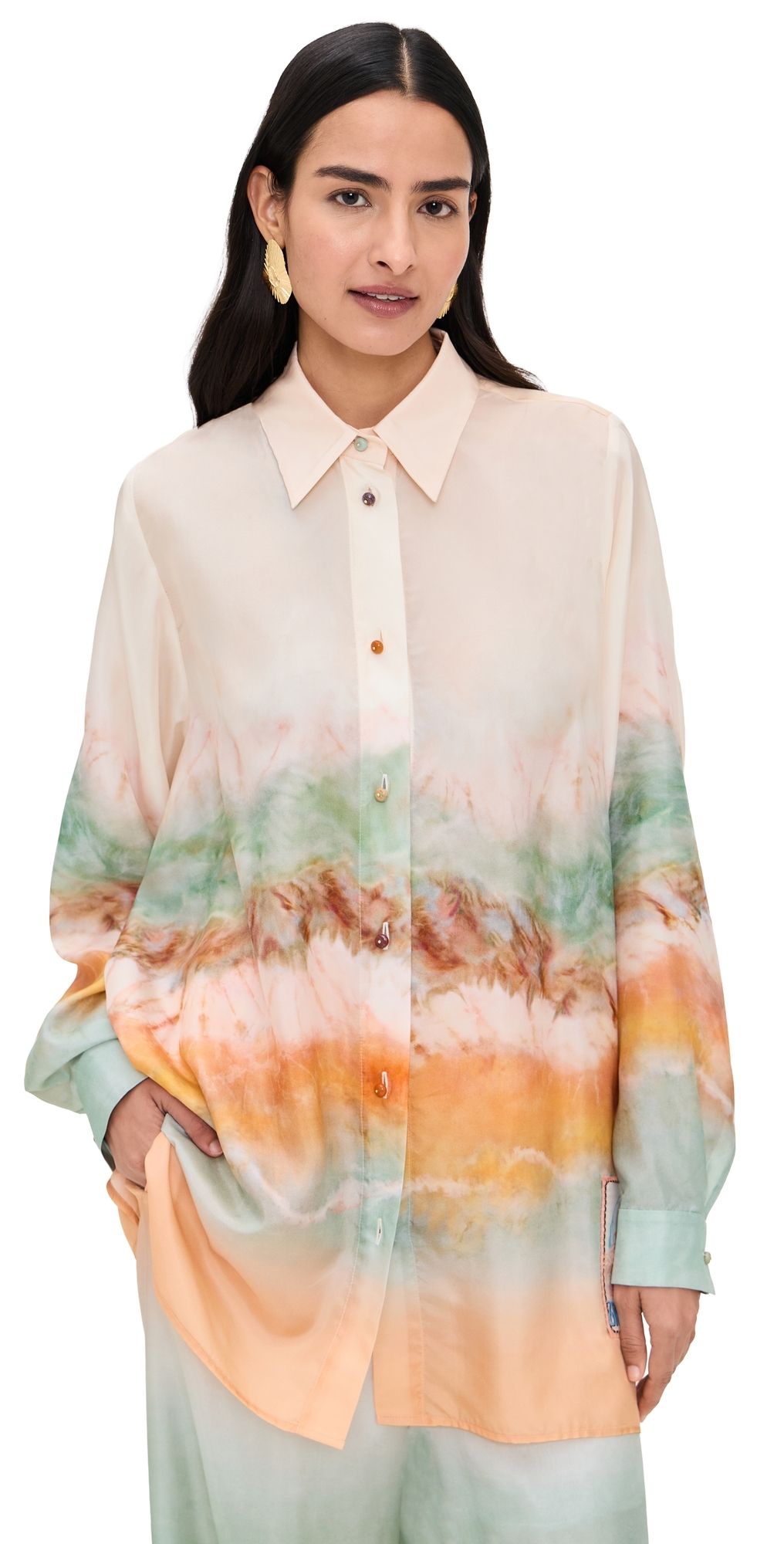 Zimmermann Daylight Relaxed Shirt Tie Dye 0