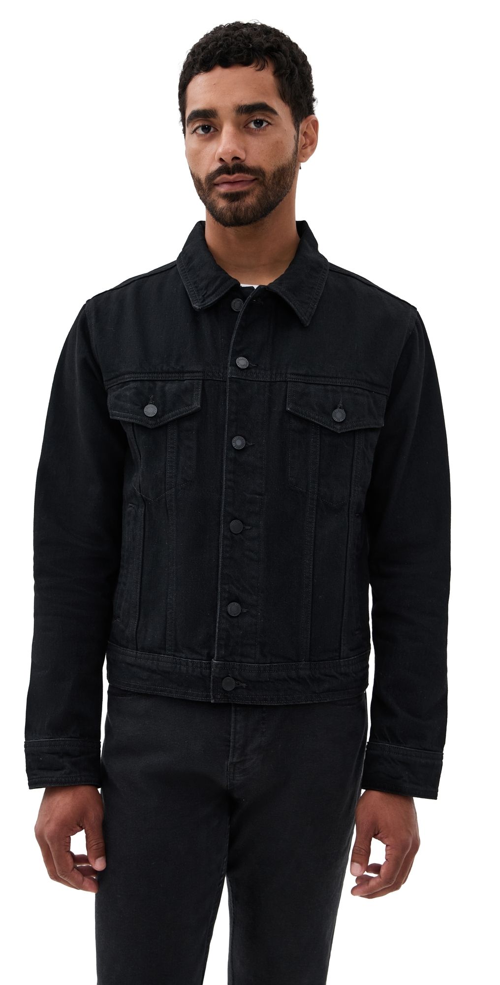 Nili Lotan Zane Denim Jacket Jet Black M