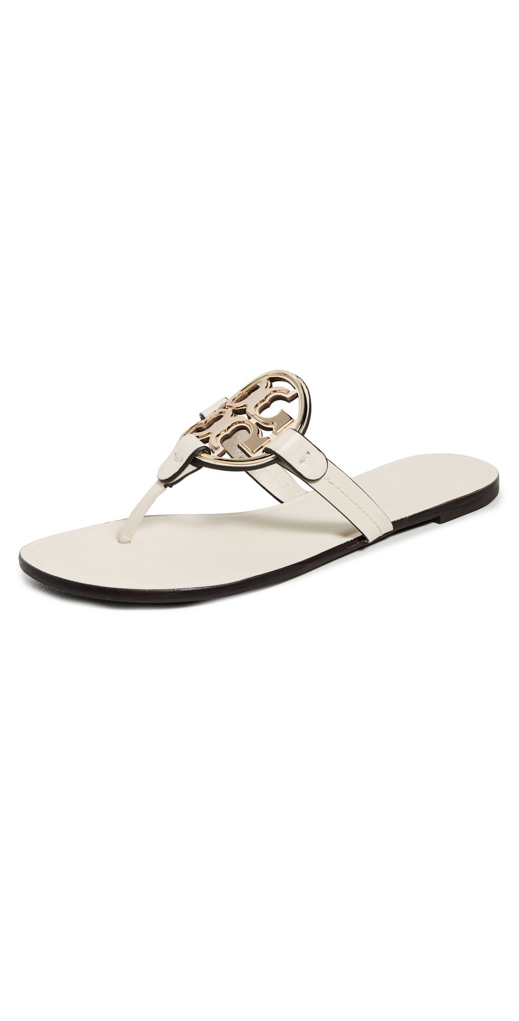 Tory Burch Metal Miller Sandals Light Cream / Gold 6.5