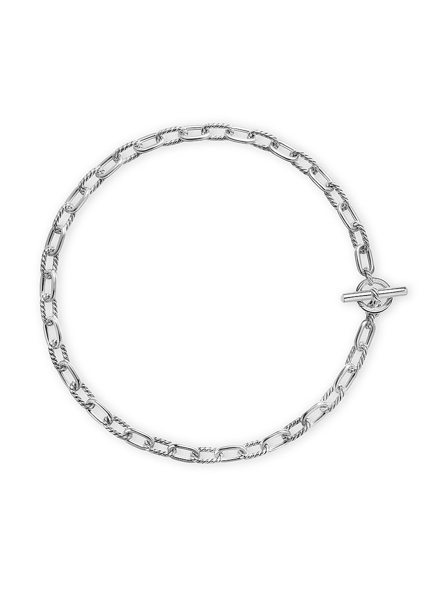 Women's DY Madison Toggle Chain Necklace in Sterling Silver, 8.5MM - Silver - Size 18