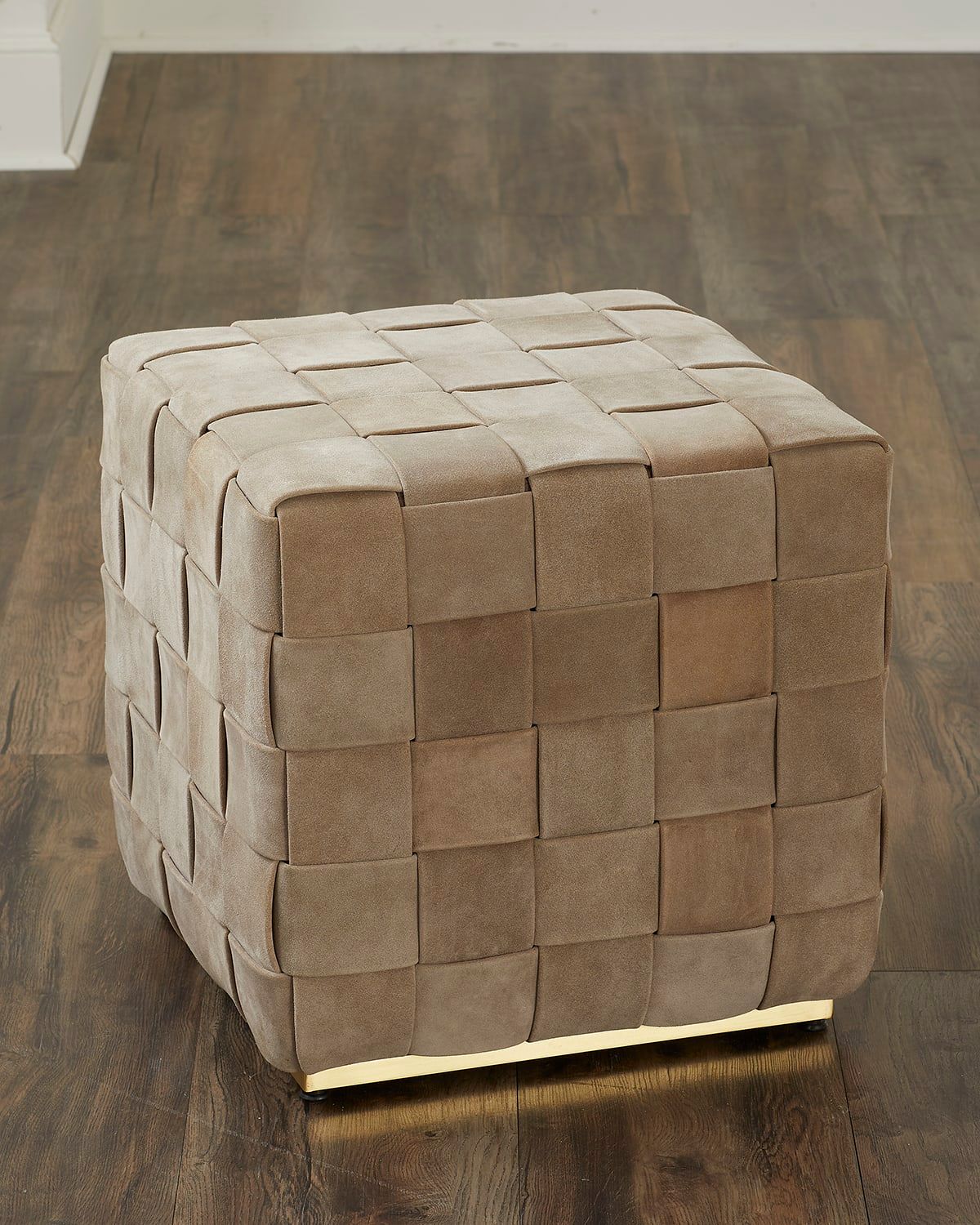 Lakewood Suede Ottoman