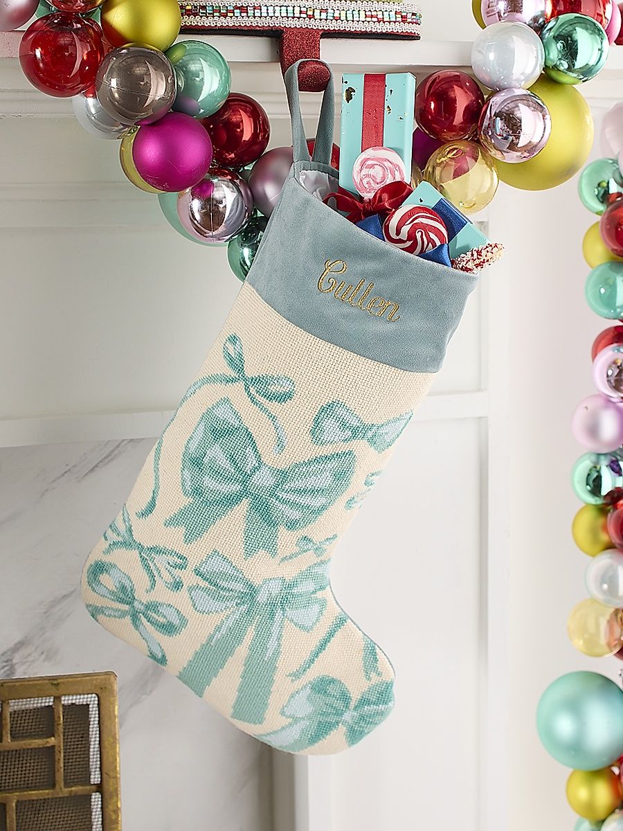 Kindly Kate Personalized Needlepoint Christmas Stocking