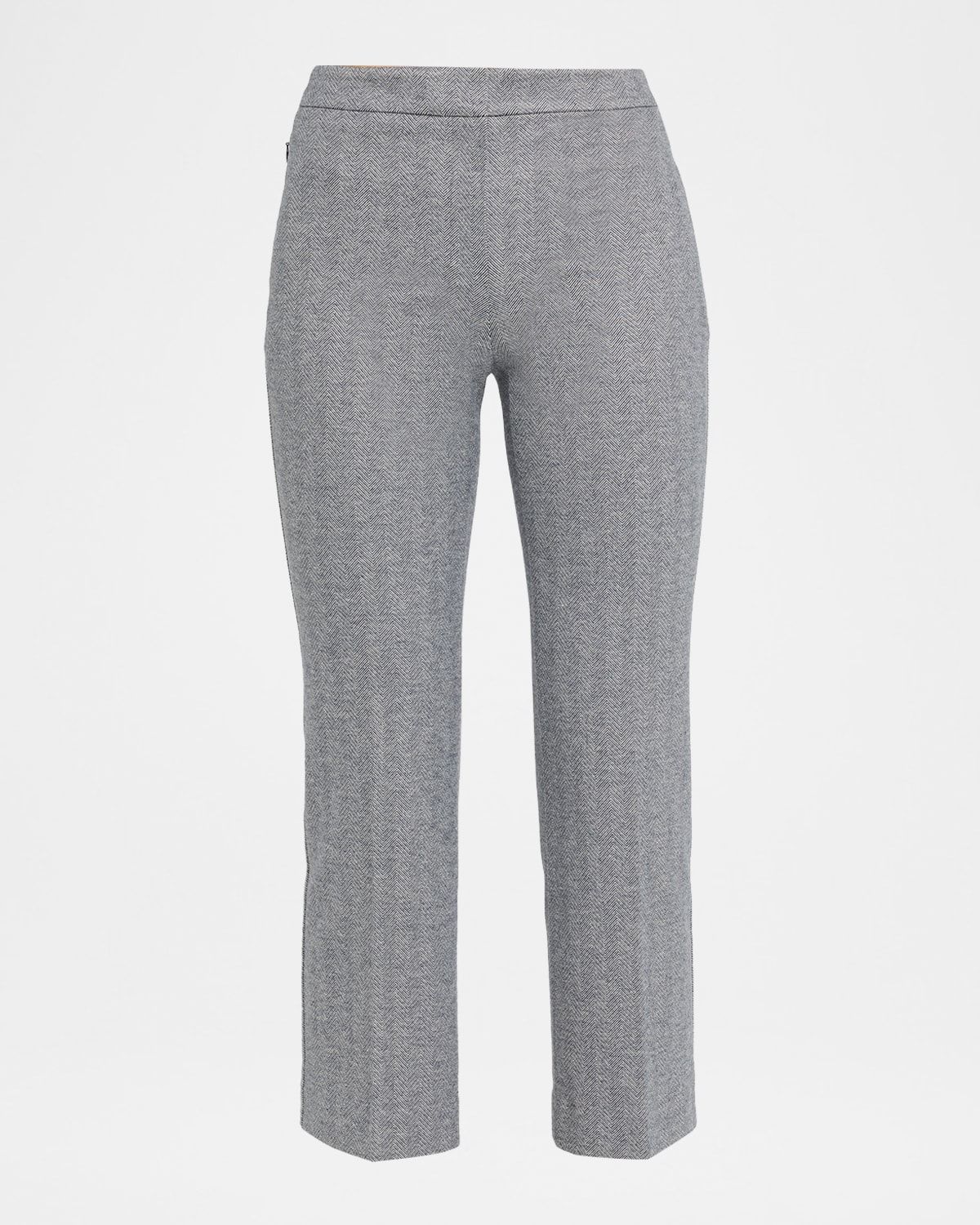 Herringbone Knit Cropped Pants