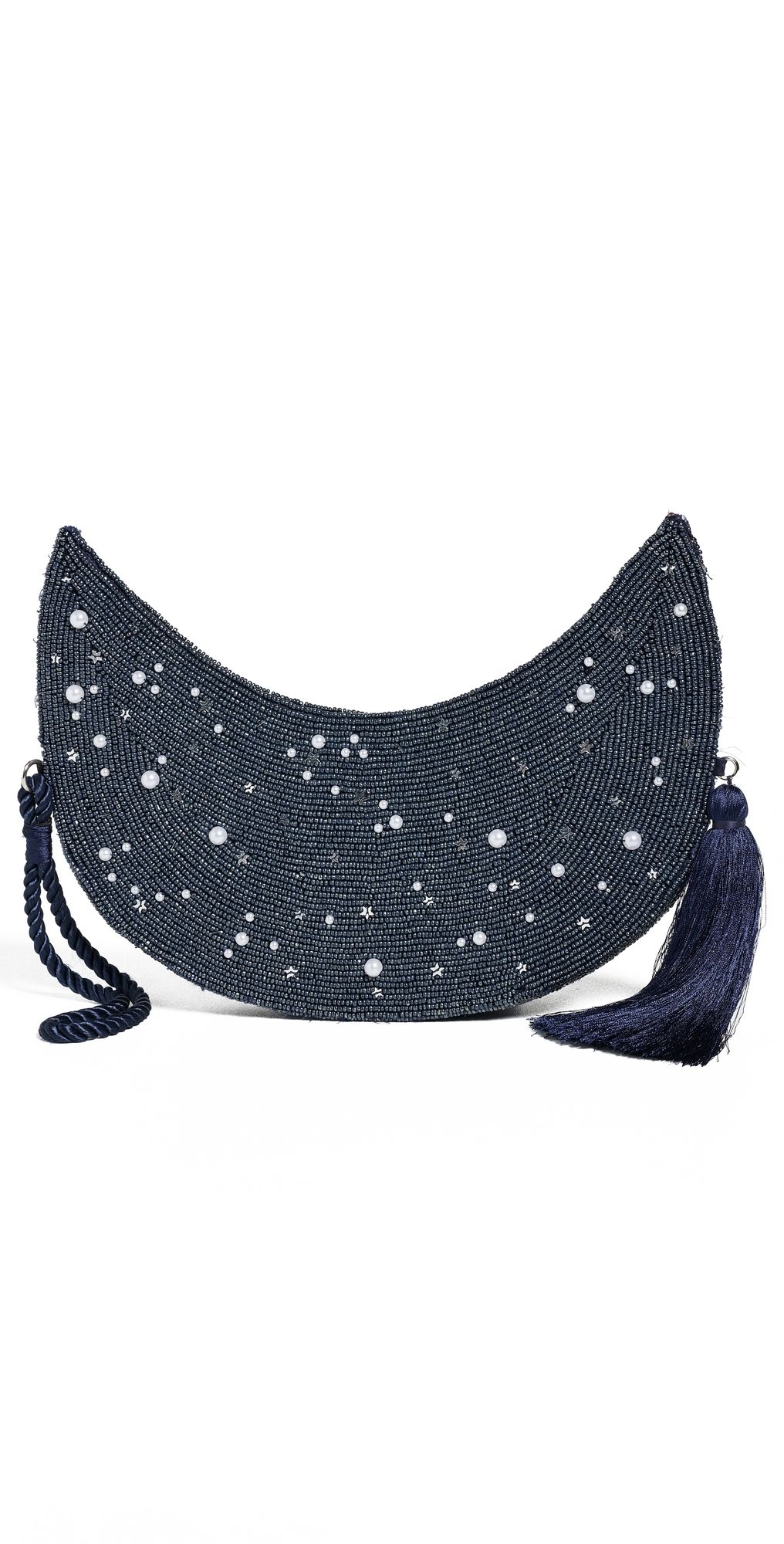 SIMONMILLER Beaded Crescent Wristlet Navy One Size