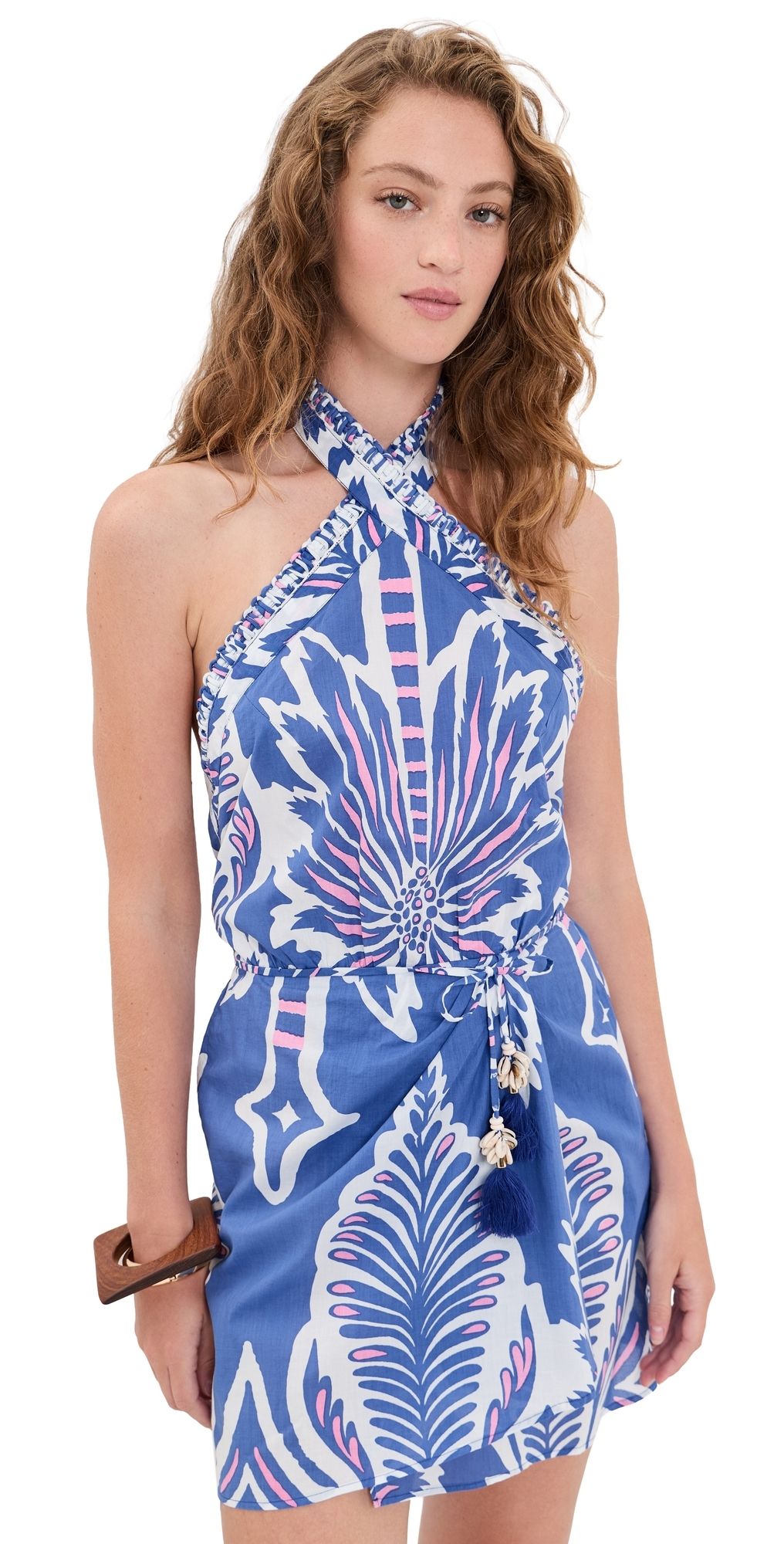 Poupette St Barth Manon Mini Dress Royal Cartagena M