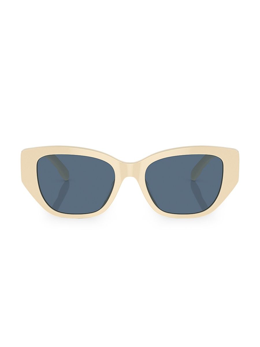 Women's 53MM Rectangular Sunglasses - Milky Ivory